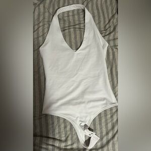 Amazon White Halter Bodysuit
